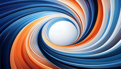 Naklejka premium Abstract swirling pattern in blue and orange tones.
