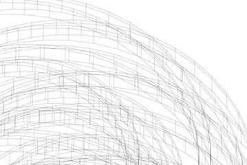 Abstract architectural background 3d illustration