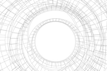 Abstract architectural background 3d illustration