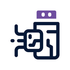 usb drive icon. vector dual tone icon for your website, mobile, presentation, and logo design.