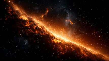 Obraz premium Stunning cosmic landscape of a glowing galaxy