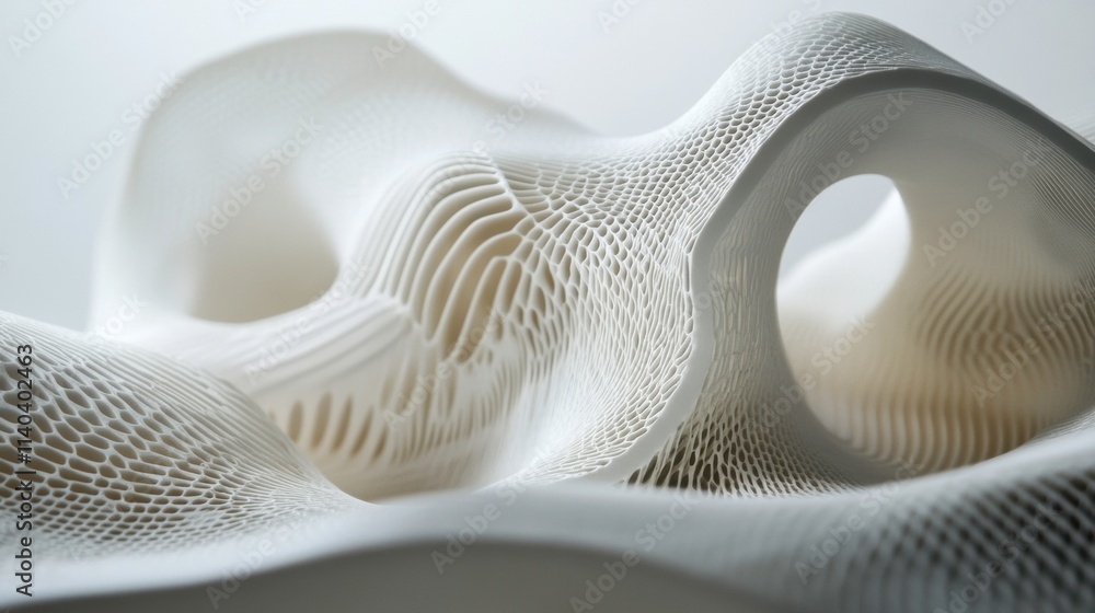 Poster abstract mesh structure in motion