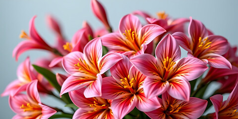 Alstroemeria Dream - A bouquet of alstroemeria flowers with their vibrant colors and delicate petals. backdrop background digital art crisp oilpinting minimalist sharp details funny background copys