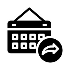 calendar glyph icon