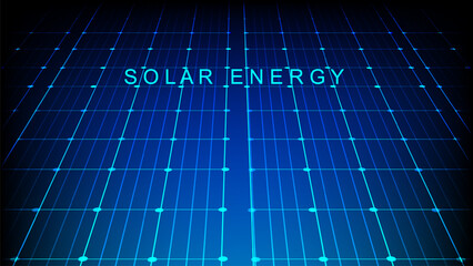 Solar Panel Background. Solar Panel Pattern Vector Illustration. Banner of a set of solar panels as a template for designs in the concept of alternative green energy.