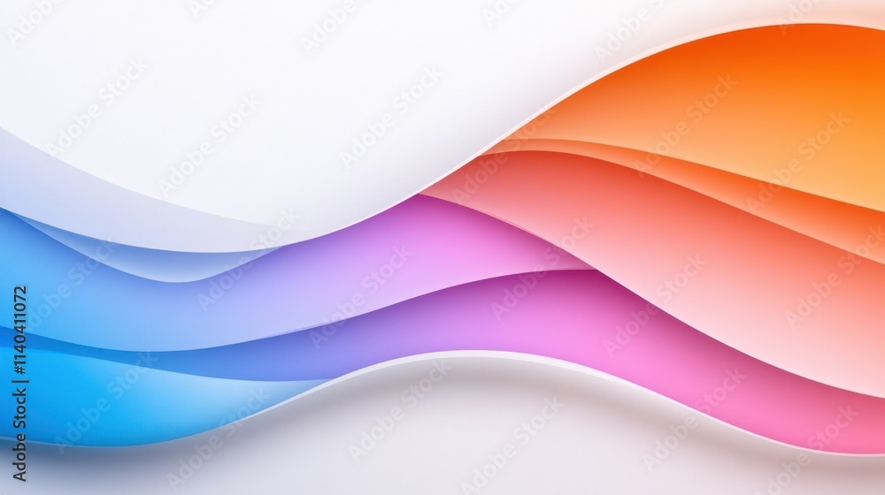 Aufkleber abstract wave design with gradient colors for digital backgrounds.