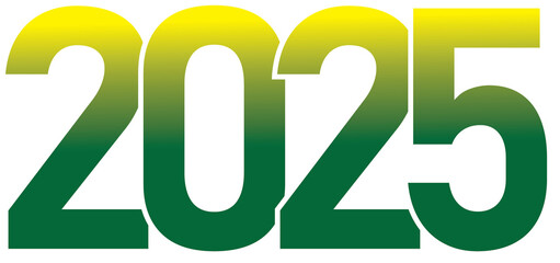 Happy new Year 2025 Yeallow & Green Color
