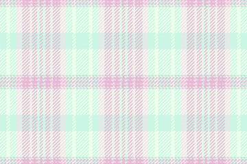 Sheet textile check vector, white plaid pattern texture. Industrial tartan background fabric seamless in light and honey dew colors.