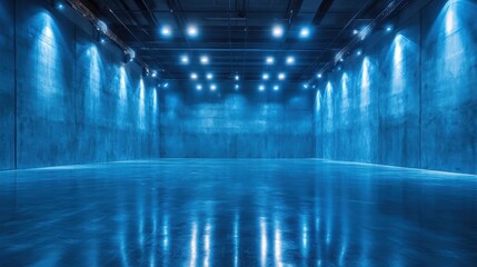 Paintball Indoor Facility Empty Battleground Ground-Level View Modern Environment for Action and Strategy