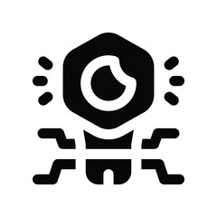 virus icon. vector glyph icon for your website, mobile, presentation, and logo design.