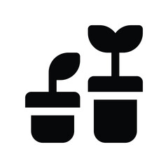 growth icon. vector glyph icon for your website, mobile, presentation, and logo design.