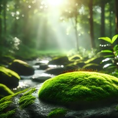 green bamboo forest