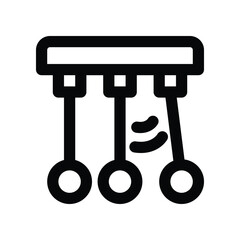 newton cradle icon. vector line icon for your website, mobile, presentation, and logo design.