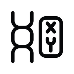 chromosome icon. vector line icon for your website, mobile, presentation, and logo design.