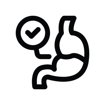 recommend clip art: stomach icon. vector line icon for your website, mobile, presentation, and logo design.