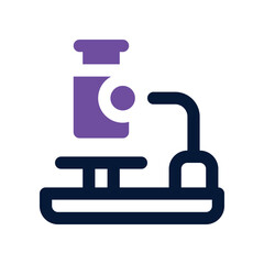 microscope icon. vector dual tone icon for your website, mobile, presentation, and logo design.
