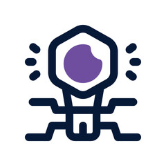 virus icon. vector dual tone icon for your website, mobile, presentation, and logo design.