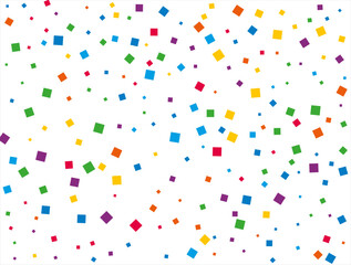Obraz premium Rainbow Squares Confetti. Vector illustration.