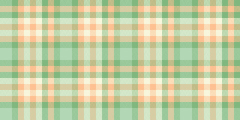 Sketch tartan vector textile, shop background fabric plaid. Fall check seamless texture pattern in green and orange colors.