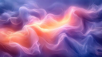 Fototapeta premium Abstract colorful wavy background with glowing light.