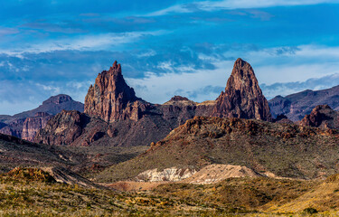 Mountain valley rocks