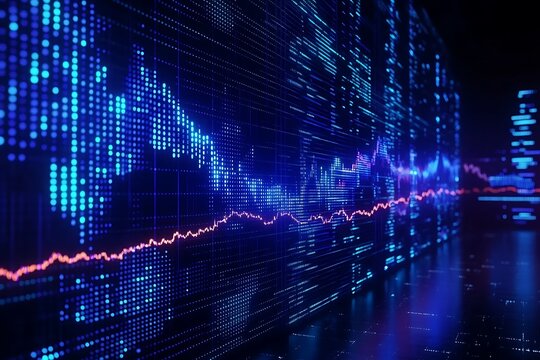 Illuminated Digital Chart Data Visualization
