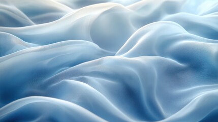Obraz premium Soft, flowing light blue silk fabric texture.