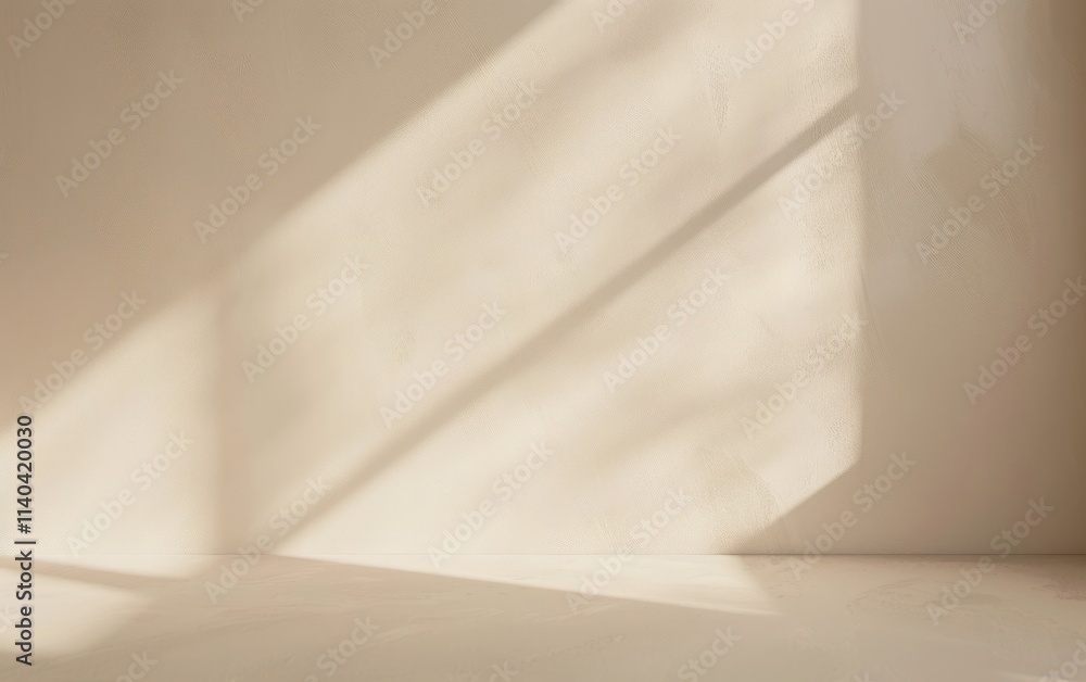 Poster soft light casts gentle shadows on a minimalist wall creating a serene and calming atmosphere with a