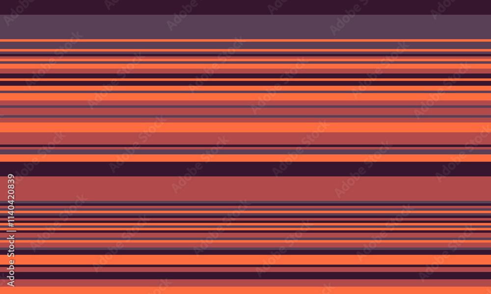 Aufkleber geometric stripes seamless vector pattern with horizontal lines in varied colours, creating an abstr