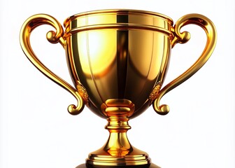 Fototapeta premium Golden Trophy Cup Macro Photography - High-Resolution PNG Image, Generative AI, Award, Winner, Championship