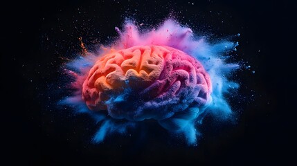 Obraz premium Abstract Brain Explosion of Color