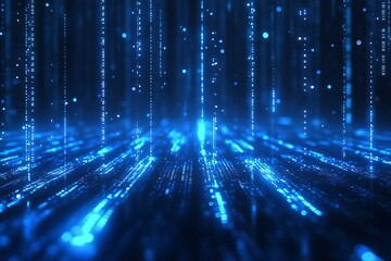 Abstract Futuristic Digital Data Flow