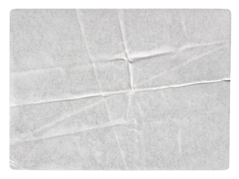 PNG White adhesive glued paper sticker label with transparent background cut out design element