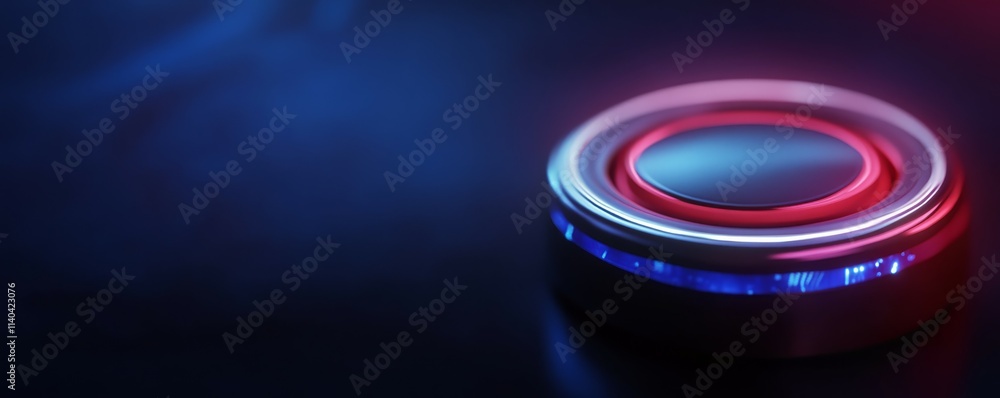 Poster biometric fingerprint authentication button. the concept of digital security