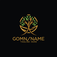 Fototapeta premium Tree Plantation Company Logo Template Design.