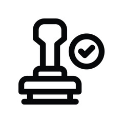 stamp icon. vector line icon for your website, mobile, presentation, and logo design.