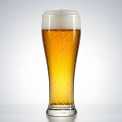glass of beer isolated on white