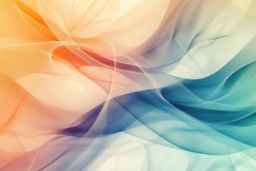 Abstract wavy texture with gradient of orange and blue