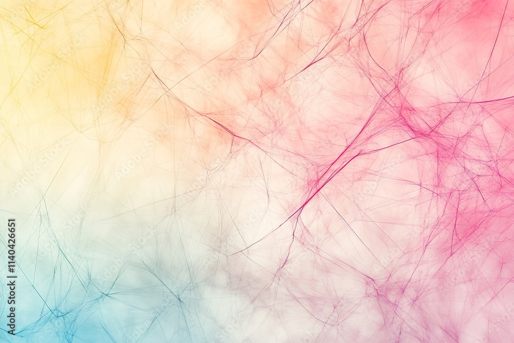 Poster colorful network lines on soft gradient background