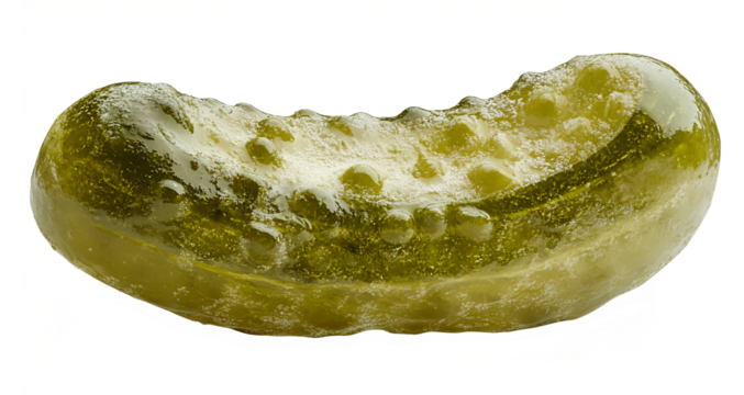 Preserved dill pickle png isolated on transparent background
