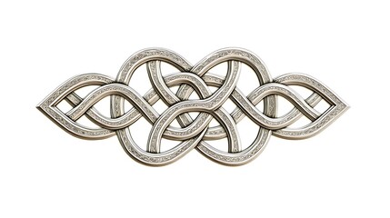 Intricate Celtic Knotwork: A 3D Rendered Design. AI Generated