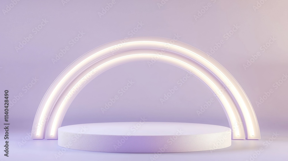 Poster modern 3d podium with ample empty space for event presentation display