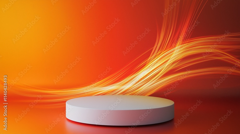 Poster modern 3d podium with ample empty space and dynamic background design