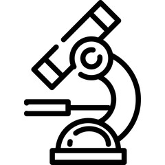 thick line icon illustration of a microscope