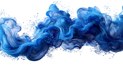 Vibrant blue liquid in motion, captured in a dynamic splash on a transparent PNG backdrop.