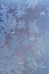 Ice Pattern on window in Winter time