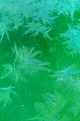 Ice Pattern on window in Winter time