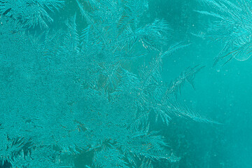 Ice Pattern on window in Winter time