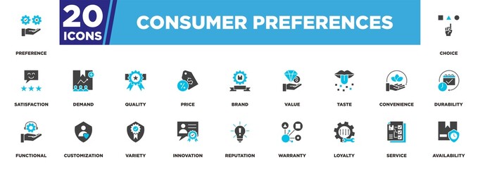 Consumer Preferences Icon Set