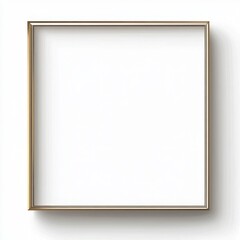 Obraz premium Simple White Square Frame with Thin Gold Border for Art Deco Style Vector Graphics